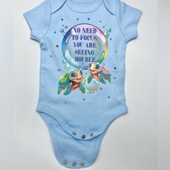 Set of 2 TurtleBop Onesies for TWIN girls - Picture 1 of 4